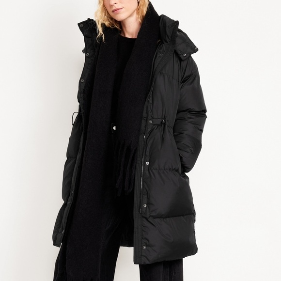 NWT OLD NAVY Water-Resistant Quilted Long Puffer Jacket - Picture 8 of 13